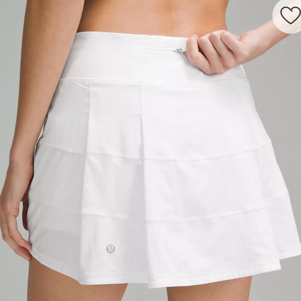 💎💎WHITE LULULEMON PACE RIVAL MID RISE SKIRT